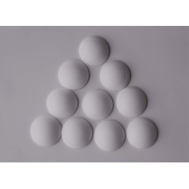 HKB ® 15003 Door Stops White Diameter 40 mm Height 12 mm Plastic for Gluing and Screwing Pack of 10