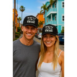 I’m Not Old I’m Vintage Trucker Hat Embroidered Snapback (Olive)