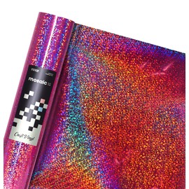 Mosaic+ Crafting Vinyl, by VViViD (Rose Pink Holographic Glitter, 1ft x 5ft)