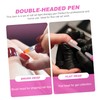 FOMIYES Nail Art Extension Brush 2pcs Manicure Pen Light Therapy