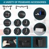 Daanxw Metal Peg Board Kit with 1/4" Pegboard Accessories, 6