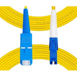Fibergaga-1m(3ft) OS2 SC/UPC to LC/UPC Fiber Patch Cable Single Mode Fiber, Simplex, Length Option: 0.5M(1.6ft)-100m(328ft) 9/125µm 2.0mm Cable Diameter Fiber Optic Cable, OS1/OS2 Compatible