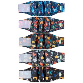 wegreeco Small Dog Diapers Male,Reusable Belly Bands for Male Dogs,Washable Doggie Puppy Male Diapers Wraps,Medium Large Size(5 Pack X-Small)