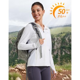Pioneer Camp Women's UPF 50+ UV Sun Protection Jacket Hooded SPF Cooling Sun Shirt Lightweight Hiking Fishing Summer Clothing
