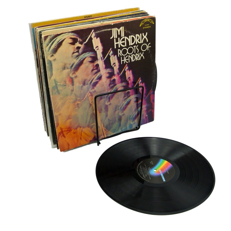 L-Premium Vinyl Record LP Storage Rack - Black