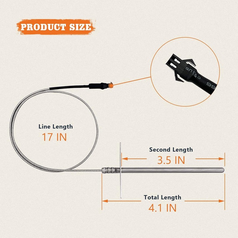 Temp Probe Replacement for Pit Boss Smokers and Grills, Meat