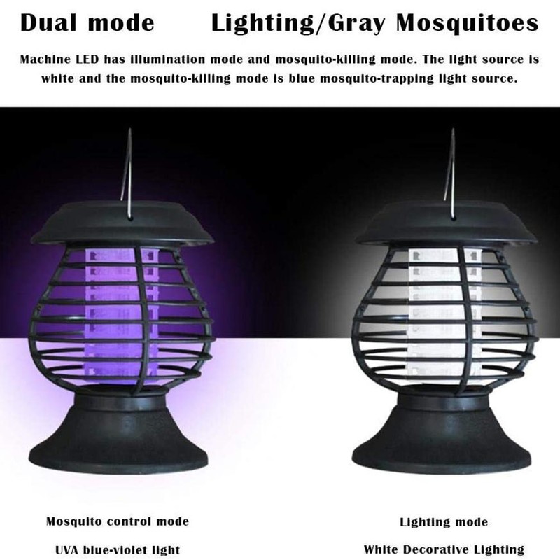 Mosquito Killer Solar LED Lamp Dual Mode Outdoor Waterproof Garden