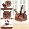 Softball Holder Wooden Baseball Stands for Display,3.2"x3.2"x 2.8"