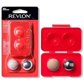Revlon Oil Absorbing & Cooling Facial Roller Refill Pack with Stainless Steel & Lava Stones in Storage Case, Eco-Friendly, Easy to Clean, 1 count