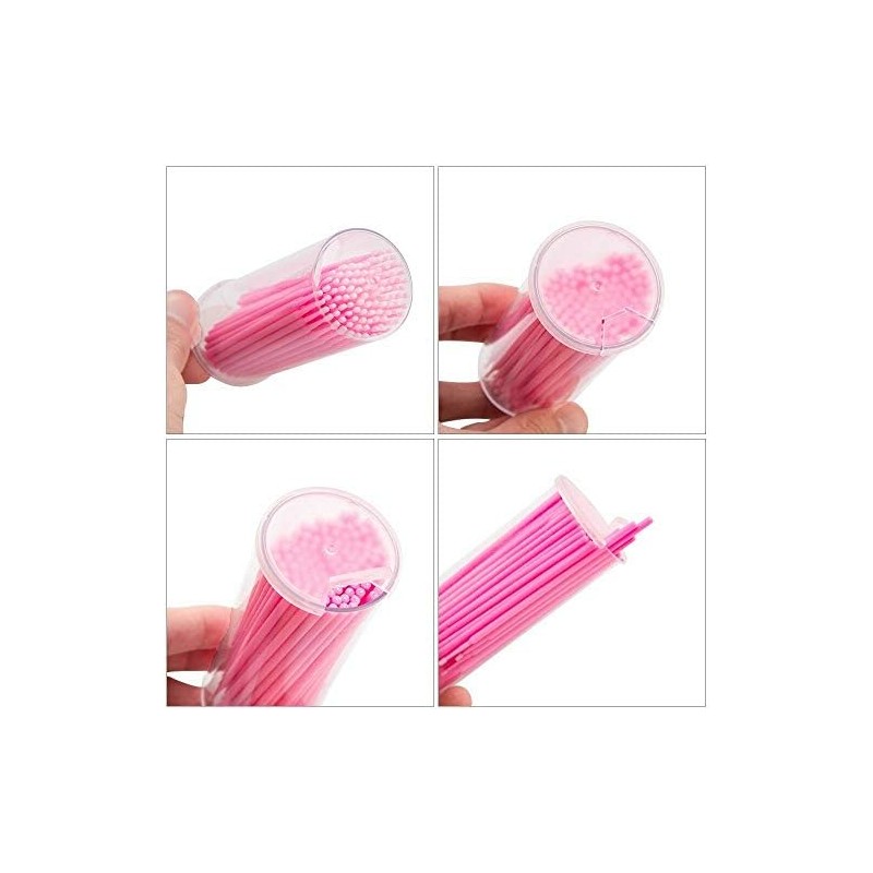 400 piezas desechables microcepillo pestañas pestañas micro cepillo aplicador de