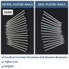1200pcs Hardware Nails, 1/2'' × 18 Ga Nickel Plated Hanging