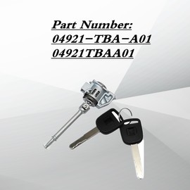 XQSMWF Front Left Driver Side Door Lock Cylinder with 2 Keys Compatible with Honda Civic 2016 2017 2018 2019 2020 2021 Replace 04921-TBA-A01 04921TBAA01