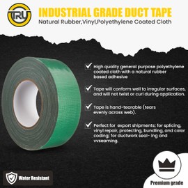 T.R.U. Set of 2 Brown Durable Duct Tape Rolls, 11 Mil Thickness, 2 Inches by 30 Yards, High Strength, Flexible, No Residue, Water-Resistant and Tearable by Hand, Versatile for Indoor and Outdoor Use