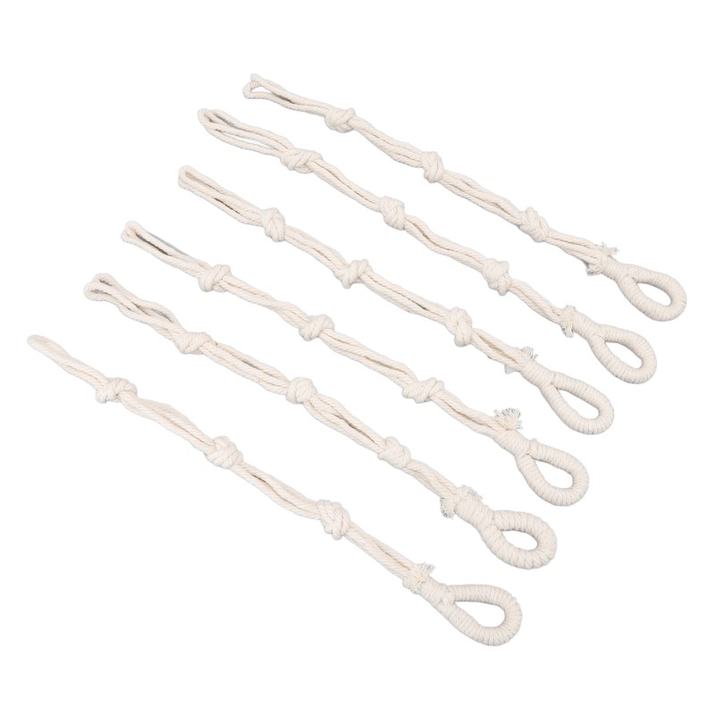 6 Pcs Macrame Plant Hanger Braided Cotton Rope Adjustable Hanging