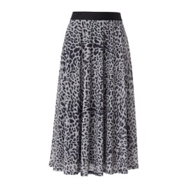 Mesh-Rock in Midi Länge schwarz 42