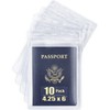 MIFFLIN Passport Holders (Clear, 10 Pack), Extra Large (XXL) ID