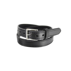 Daltech Force Women's Leather Gun Belt Leather Belt - Stitched 1.25" Wide CCW Concealed Carry Gun Belt 13-14 oz Thickness - Made in USA (Black, Large (40" - Pant Size 8-10)) 1042DW-18