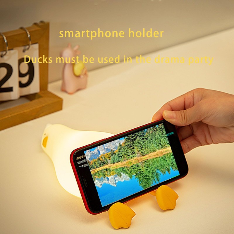 BOATHOG Lying Flat Duck Night Light,Three Level Dimmable Touch Control