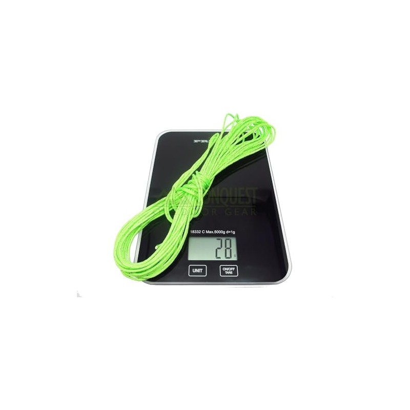 Ultra Light Dyneema Reflective Green Rope 2mm Diameter | 200kg