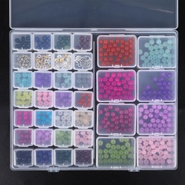 Jeqqinuz Screws Sorting Box Sorting Boxes for Small Parts Boxes Storage Sorting Box Plastic Display Box Accessories Diamond Painting for Stud Earrings, Manicure, Beads, Rhinestones