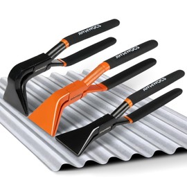 AWMWOCS 3-Piece Hand Seamers Sheet Metal Tools, Straight, 45°and 90° Sheet Metal Bending Pliers, Sheet Metal Bender Set for Roof, HVAC, Workshop, DIY