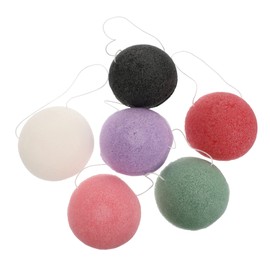 Vaguelly 6Pcs Natural Exfoliating Facial Sponges Skin Cleansing for Deep Cleansing Makeup Removal and Gentle Exfoliation for All Skin