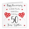 Hunts England - 50th Wedding Anniversary Card - 50 Years