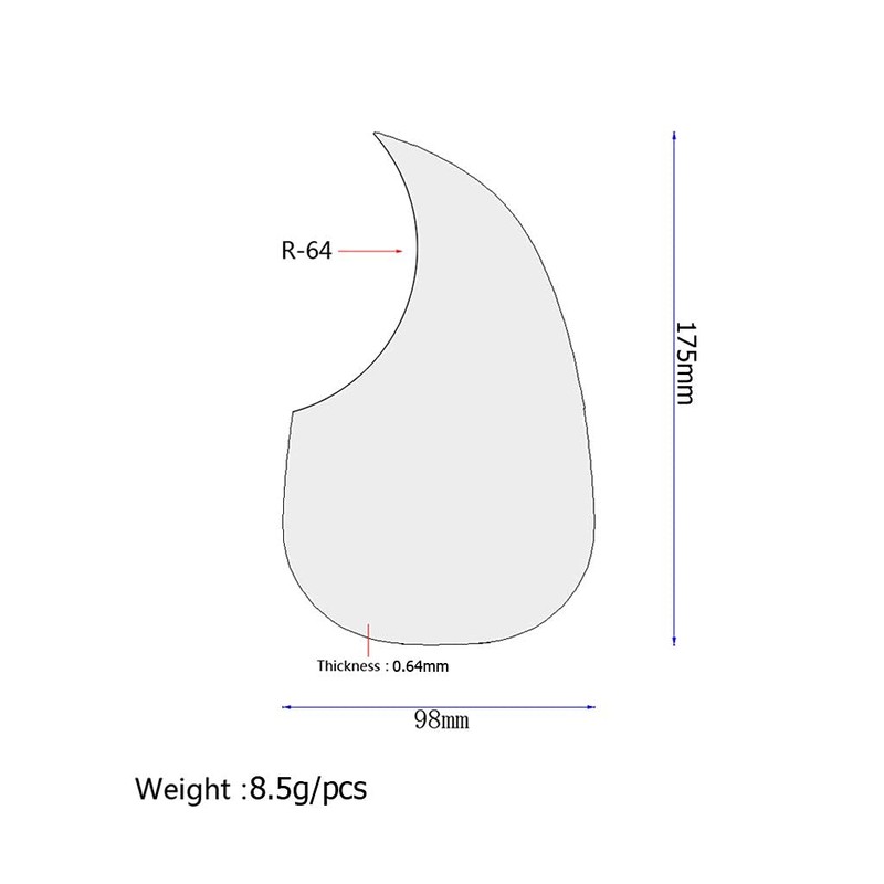 Alnicov Self Adhesive Acoustic Guitar Pickguard Scratch Plate,for Acoustic Guitar