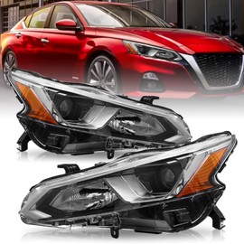 TUSDAR Headlight Assembly Set for 2019 2020 2021 2022 Nissan Altima [Halogen Type] OEM Replacement Headlamp Driver and Passenger Side