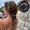 Bridal Wedding Headpieces,Crystal Wedding Hair Vine with Pearl Hair Pins,Handmade