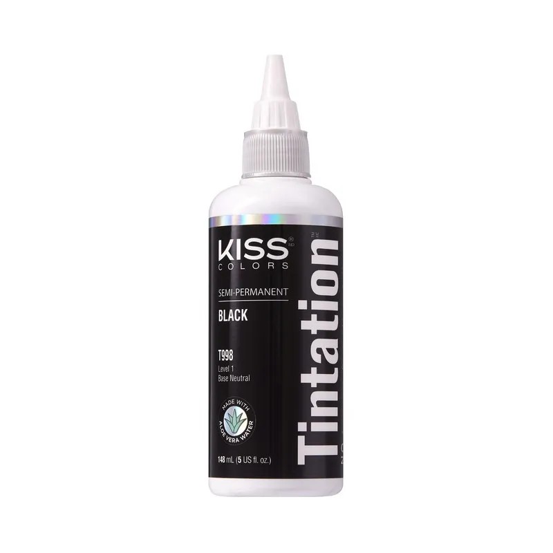 Tinte Semi Permanente Negro Para Cabello 148ml Tintation Kiss Con