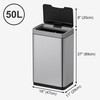 Mbillion Automatic Touchless 15 Gallon Motion Sensor Trash Can Stainless