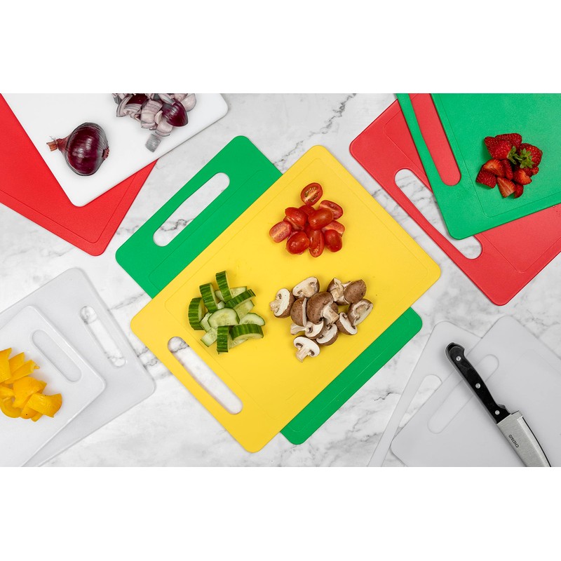 Chef Aid Blue Poly Chopping Board, Multipurpose Anti-Slip Surface, Easy