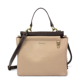CHALA Charming Satchel with Adjustable Strap - Tulip - Taupe