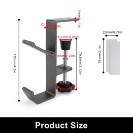 0XBIT Pack of 2 Handbag Holders, Adjustable Bag Holder Table, Multifunctional Bag Hook for Table, Movable Headset Holder for Offices, Study and Computer Desks