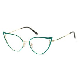 bullabulling Cat Eye Reading Glasses For Women Metal Frame Blue Light Blocking Computer Readers (green, 2.75, multiplier_x)