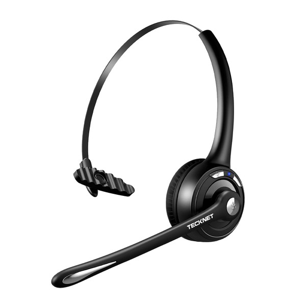 TECKNET TECKNET Bluetooth Headset, Wireless On Ear Headphones with Noise