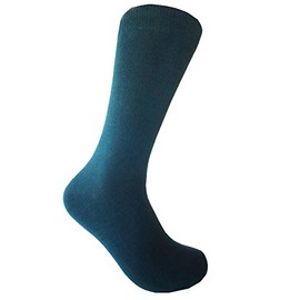 Triple M Plus Solid Color Dress socks -Dark Teal/Dark Teal Green