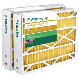 Filterbuy 17.5x21x5 Air Filter MERV 11 Allergen Defense (2-Pack), Pleated HVAC AC Furnace Air Filters Replacement for Rheem, Ruud, and Protech (Actual Size: 17.13 x 20.63 x 4.38 Inches)
