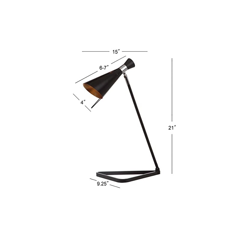 Safavieh Lighting Collection Padric Black 21-inch Bedroom Living Room Home