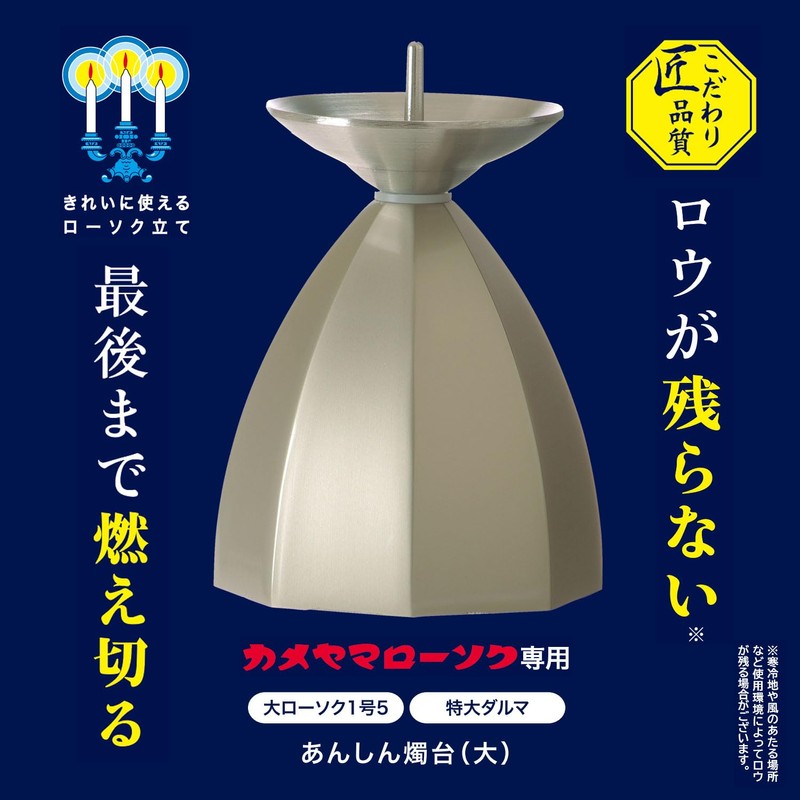 Kameyama Red Candelabra (Large) Wax Burns Out, No Wax