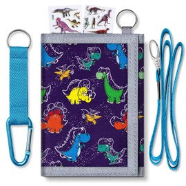 TOKXTIK Kids Wallet for Boys Girls Ages 6-18 Trifold, Wallets for Kids Girls,Boys Wallet for Childrens Birthday Gifts (Dino