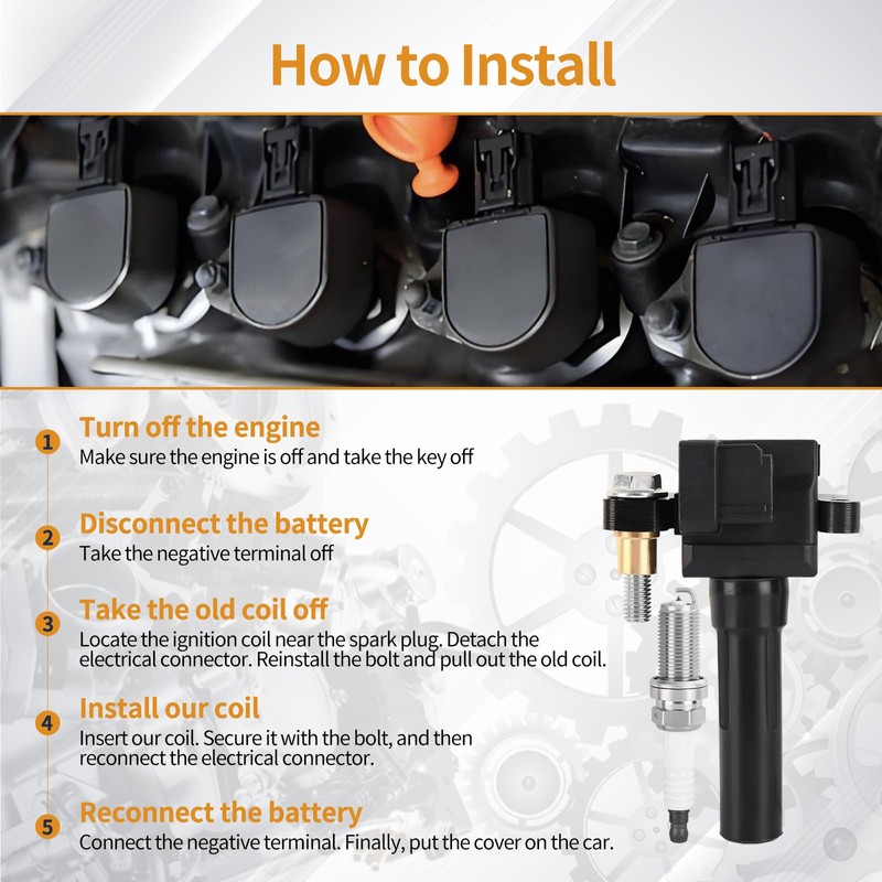 AISHAN Set of 4 Ignition Coil Pack and Iridium Spark