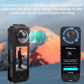 Heaxgk 360x5 Premium Lens Guards & X5 Screen Protector for Insta360 X5 accessories Outdoor Adventures, 10H Optical Tempered Glass, 98% Transparency, Water & Dust Resistant x5 insta 360(Optical glass)