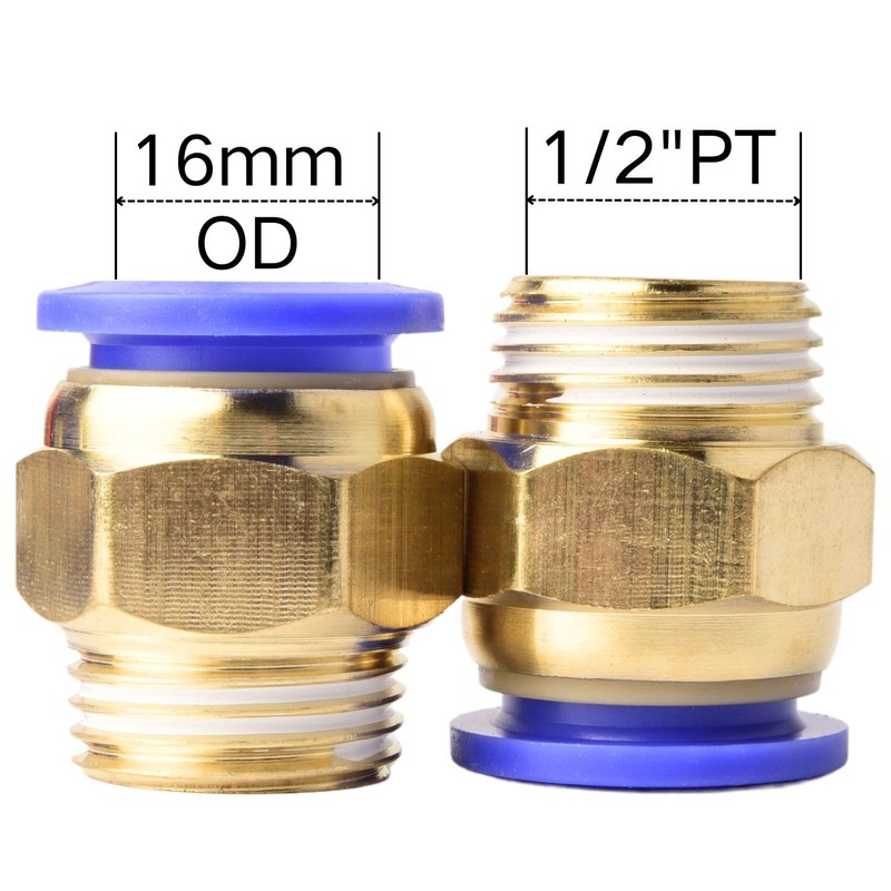 Set of 4 16 mm 1/2 inch PT Male Thread