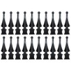 3/4" Black Plastic Four-Sided Spire Wing Tip Finial Fence Topper