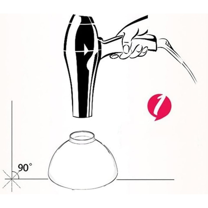 Black Universal Hair Diffuser Adaptable for Blow Dryers for Curly,