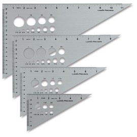 Ludwig Precision 10" 30-60-90-Degree Aluminum Drafting Triangle, 83010