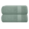 GLAMBURG Premium Cotton Oversized 2 Pack Bath Sheet 35x70-100% Pure