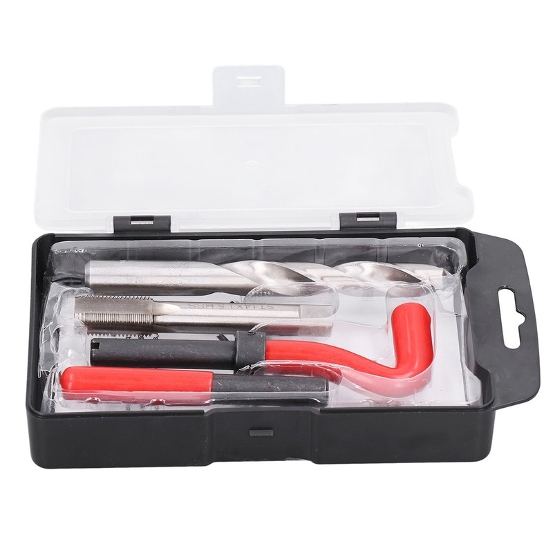 15Pcs/Set Thread Repair Kit Insert Compatible Hand Tool for Auto